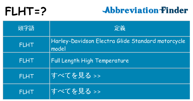 flht は何の略します。