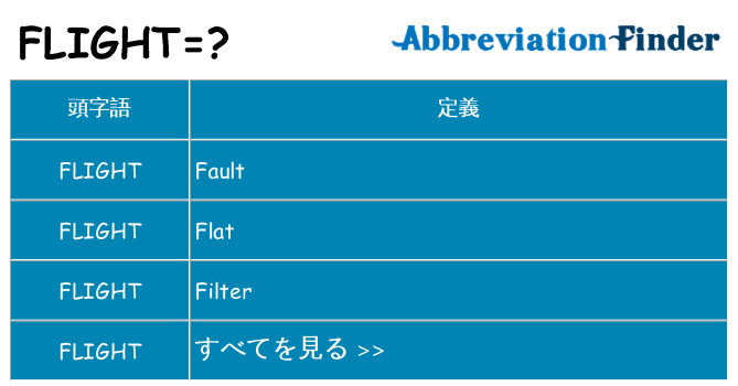 flight は何の略します。