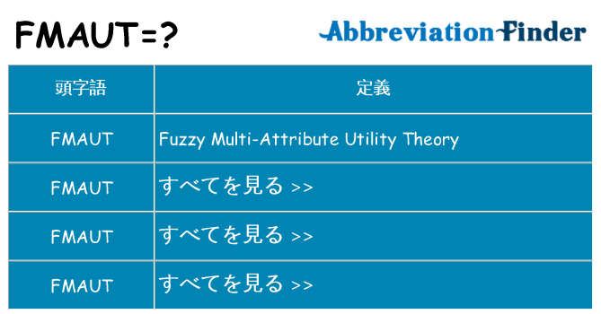 fmaut は何の略します。
