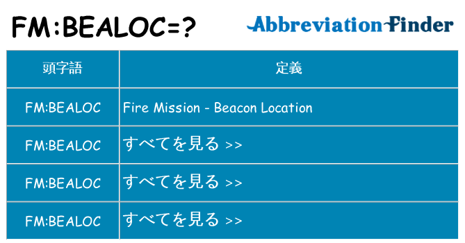 fmbealoc は何の略します。