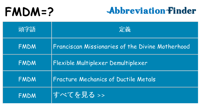 fmdm は何の略します。