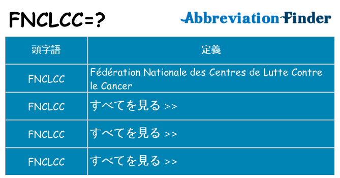 fnclcc は何の略します。