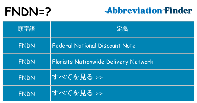 fndn は何の略します。