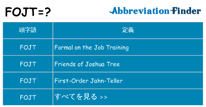 fojt は何の略します。