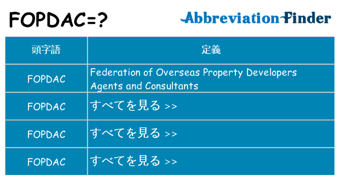 fopdac は何の略します。