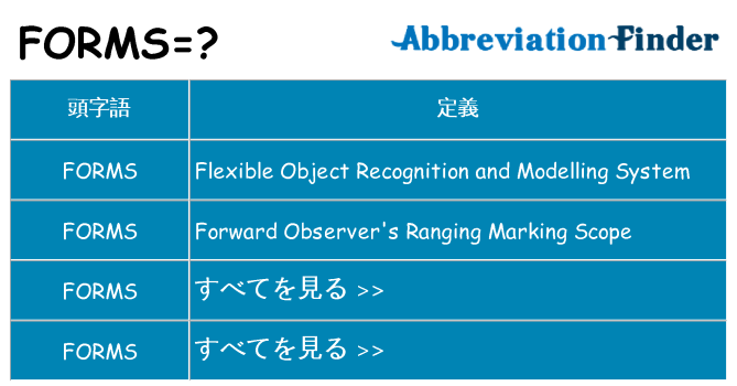 forms は何の略します。
