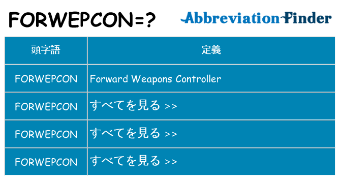 forwepcon は何の略します。