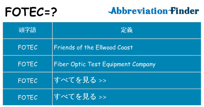 fotec は何の略します。