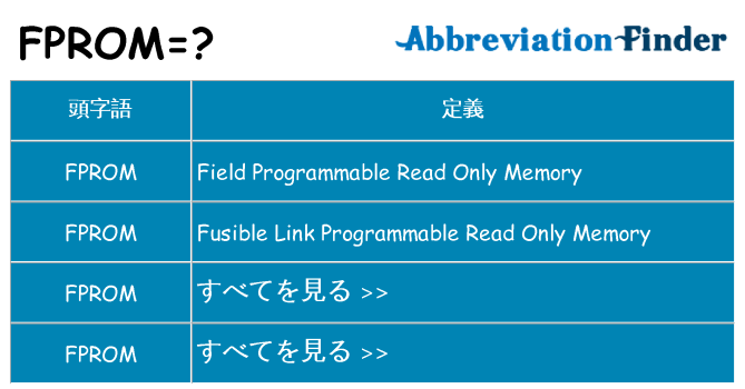fprom は何の略します。