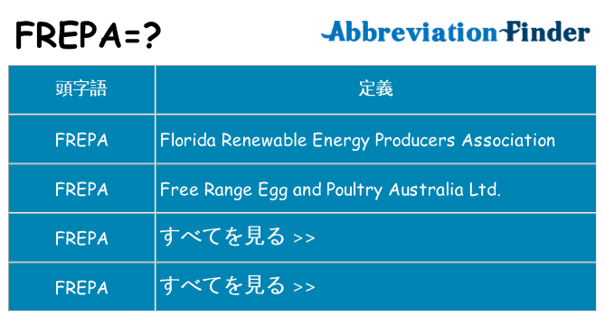 frepa は何の略します。