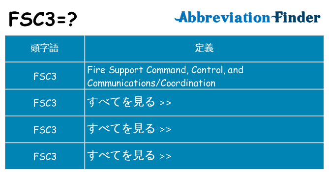 fsc3 は何の略します。