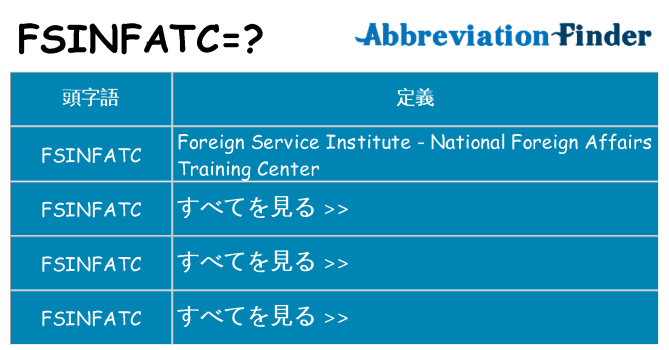 fsinfatc は何の略します。