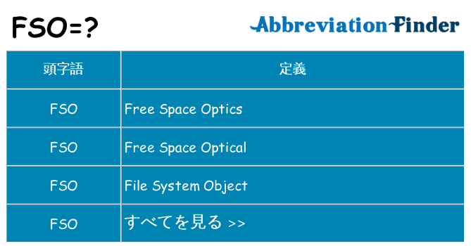 fso は何の略します。