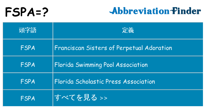 fspa は何の略します。