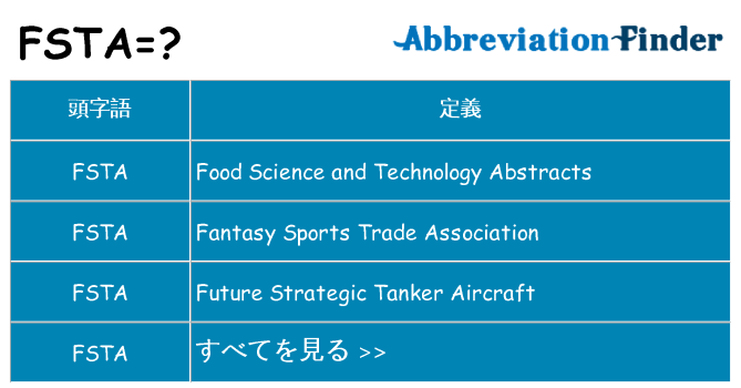 fsta は何の略します。