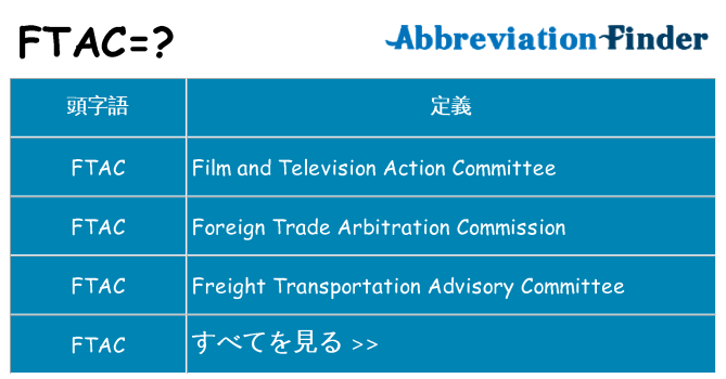 ftac は何の略します。