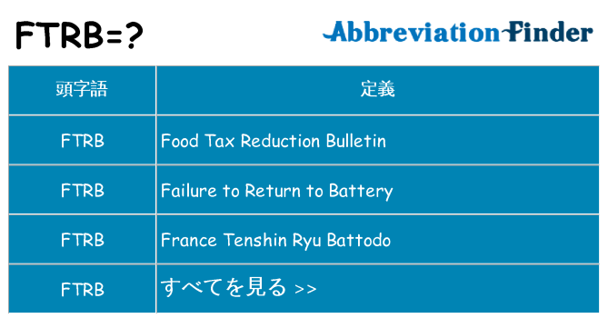 ftrb は何の略します。