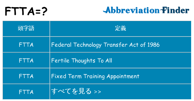 ftta は何の略します。