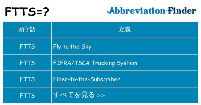 ftts は何の略します。