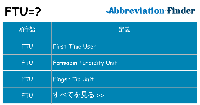 ftu は何の略します。