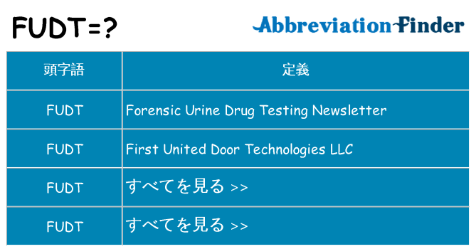 fudt は何の略します。