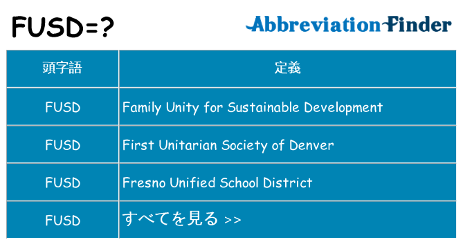 fusd は何の略します。