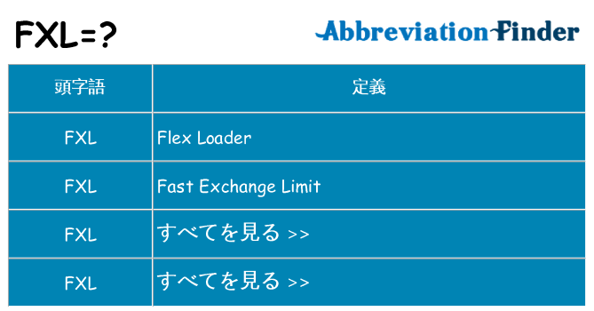 fxl は何の略します。