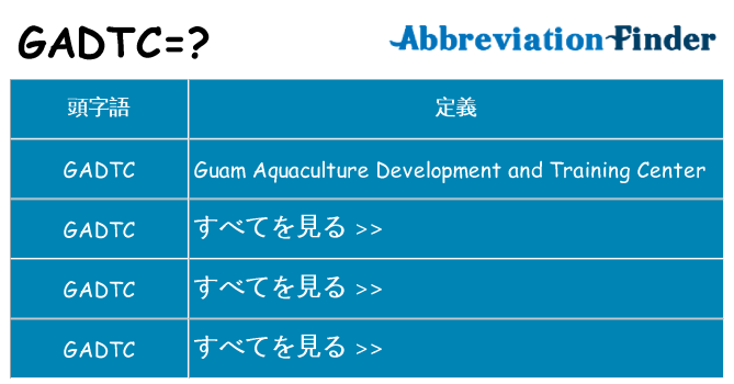 gadtc は何の略します。