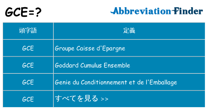 gce は何の略します。