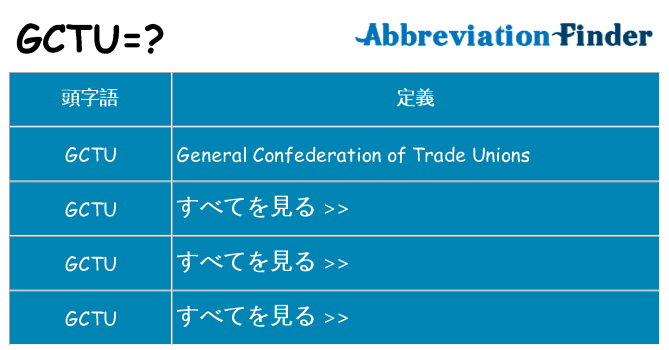 gctu は何の略します。