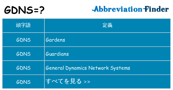 gdns は何の略します。