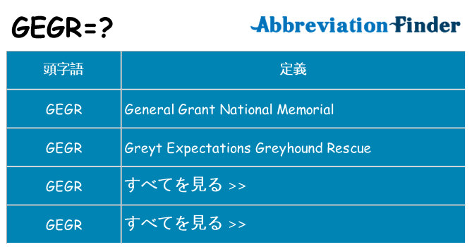 gegr は何の略します。