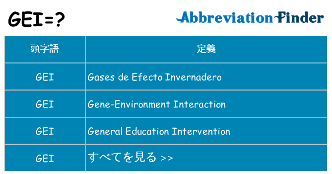 gei は何の略します。