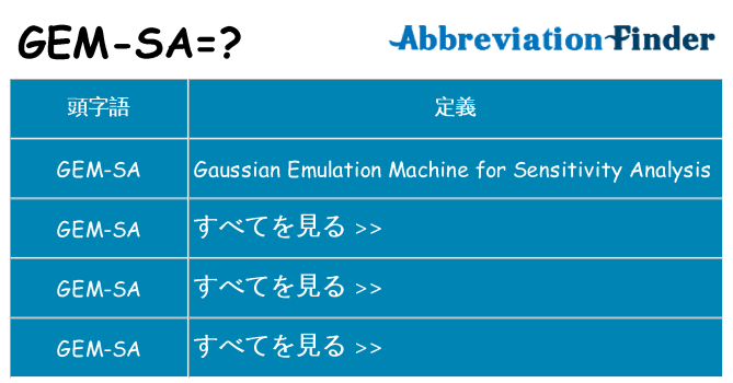 gem-sa は何の略します。