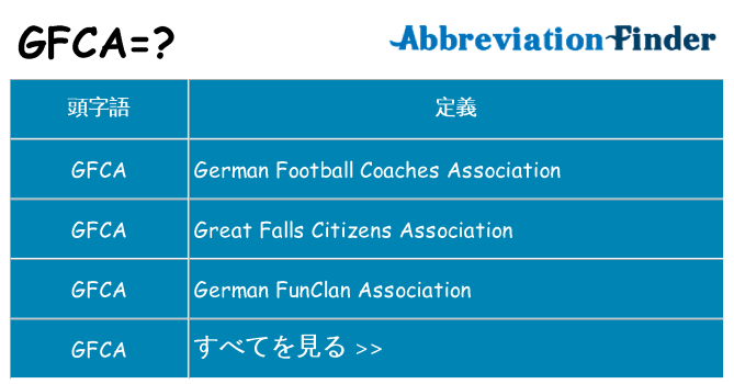 gfca は何の略します。