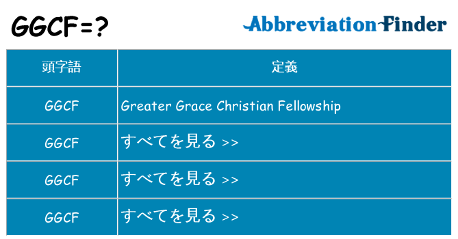 ggcf は何の略します。