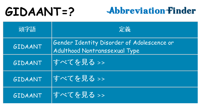 gidaant は何の略します。