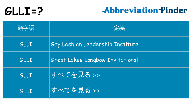 glli は何の略します。