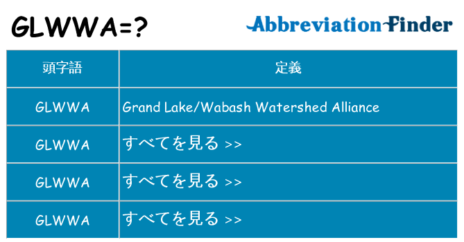 glwwa は何の略します。