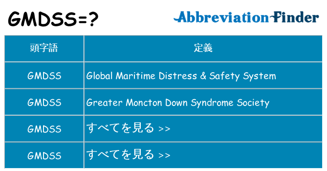 gmdss は何の略します。