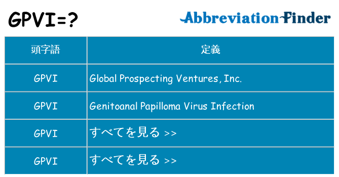 gpvi は何の略します。