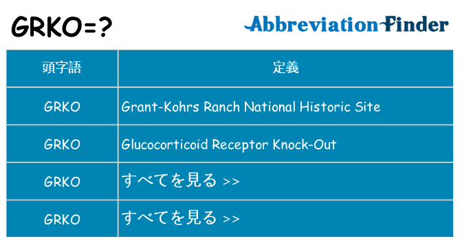 grko は何の略します。