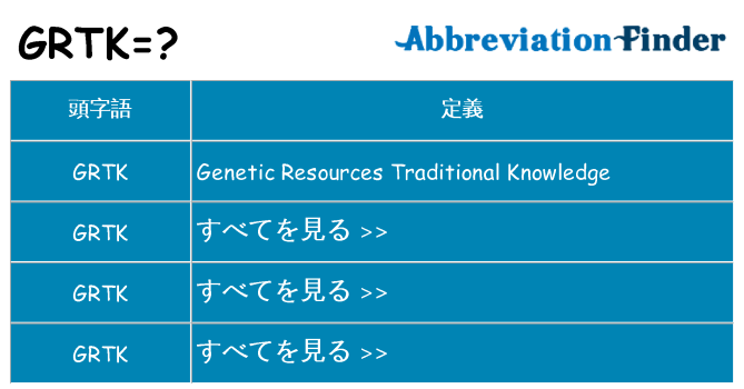 grtk は何の略します。