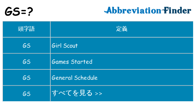 gs は何の略します。