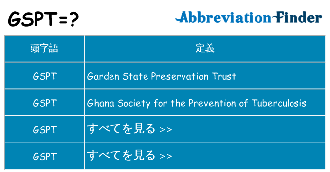 gspt は何の略します。