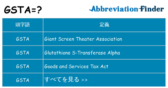 gsta は何の略します。