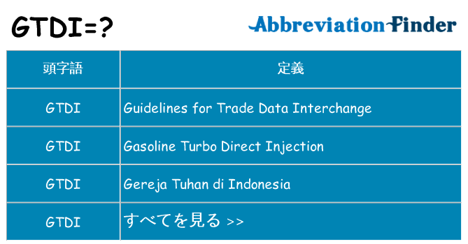 gtdi は何の略します。