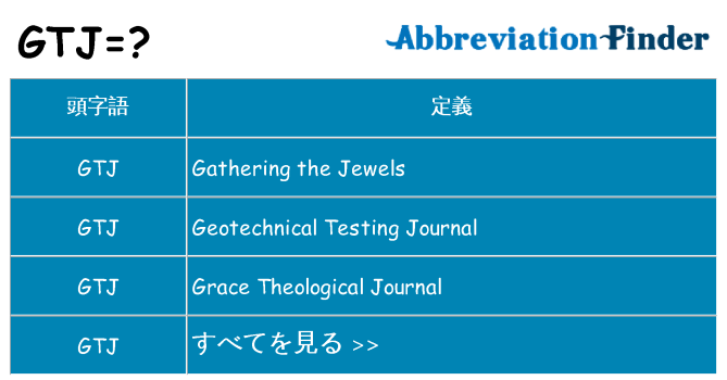 gtj は何の略します。