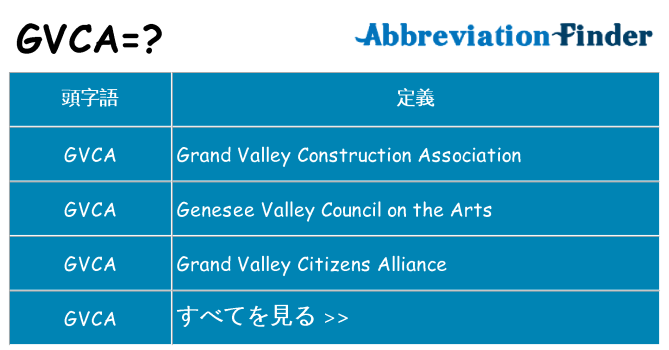 gvca は何の略します。