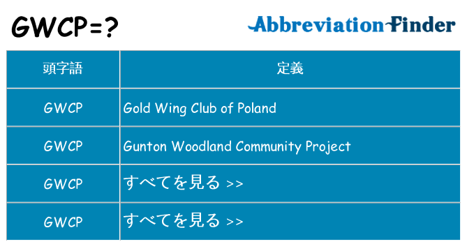 gwcp は何の略します。